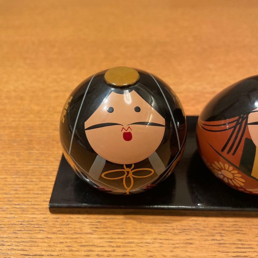 ひな人形 漆塗り 新品 橋本漆工芸 新品未使用品 山口県 伝統工芸 大内