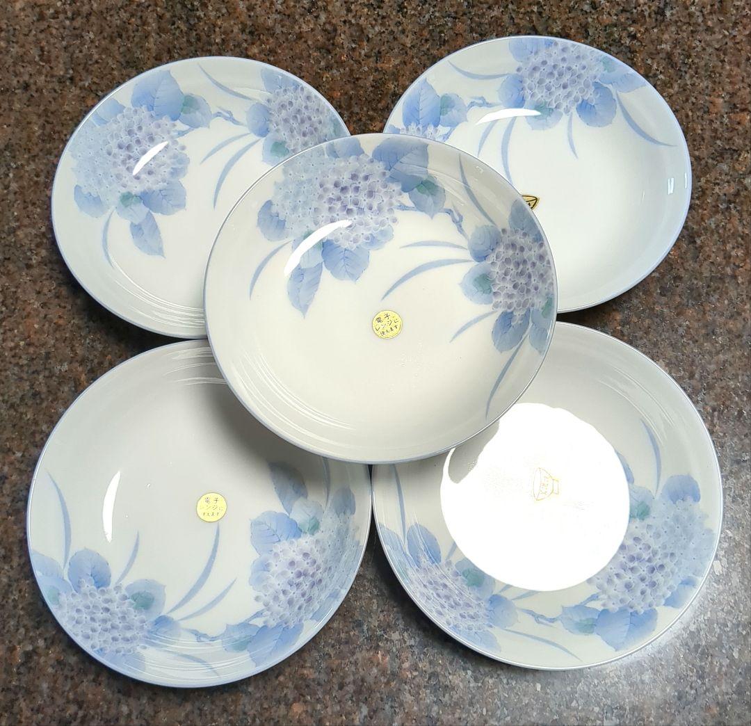 あじさいの花柄陶器皿5枚セット 美濃焼 - メルカリ