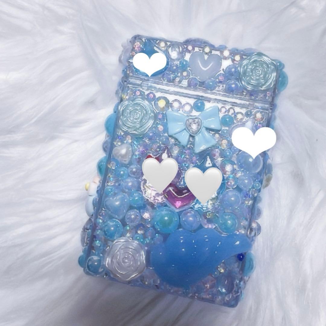 タバコケース デコ デコ電 水色 地雷 平成♡ - メルカリ