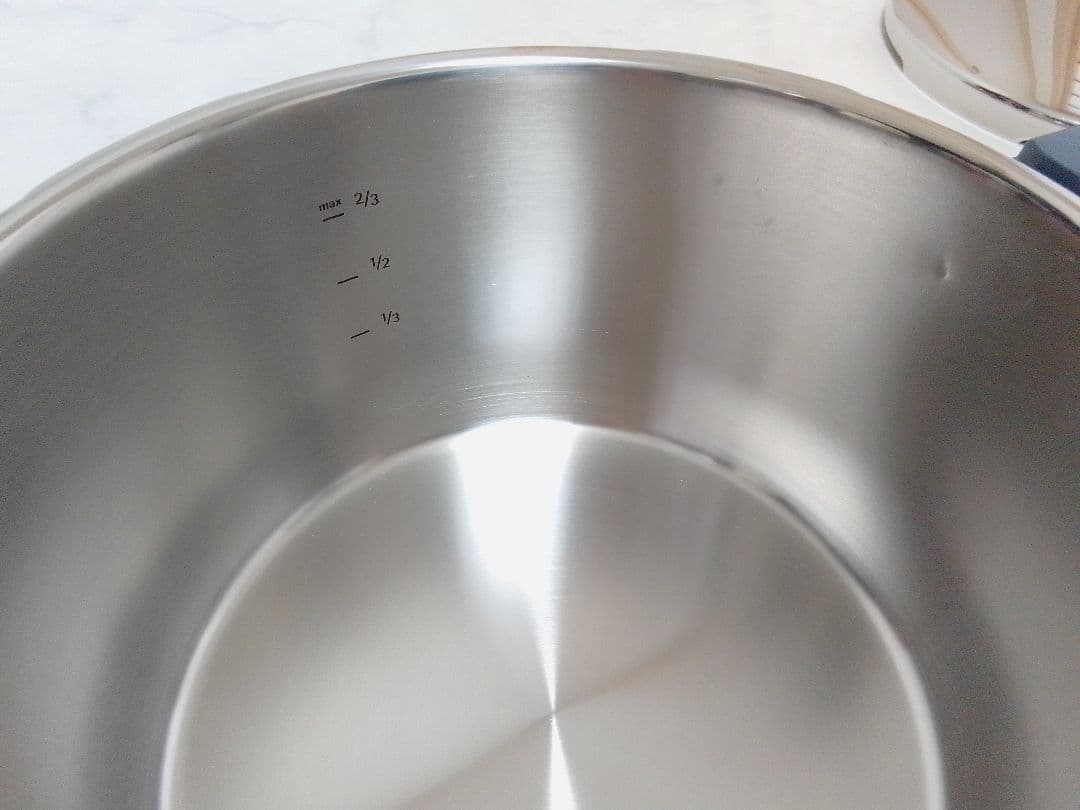 未使用 WMF パーフェクトプラス 4.5L 圧力鍋 IH対応 蒸し器付 片手鍋