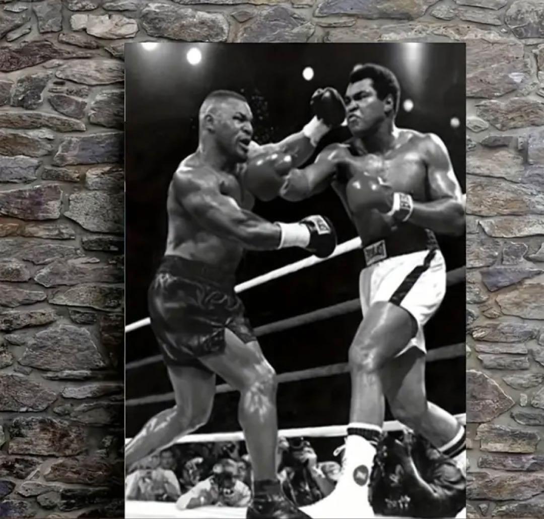 マイク・タイソン vs モハメド・アリ ボクシングアートポスター最終