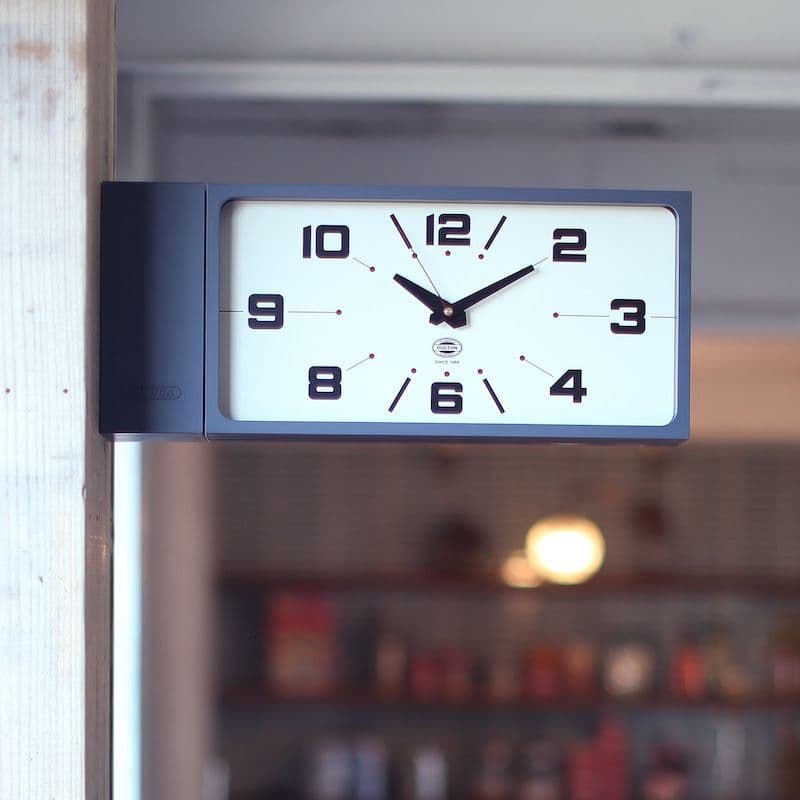 新品 両面時計 クロック ダルトン レクタングル GRAY インダストリアル DULTON ONLINE SHOP | DOUBLE FACE CLOCK RECTANGLE GRAY(GRAY