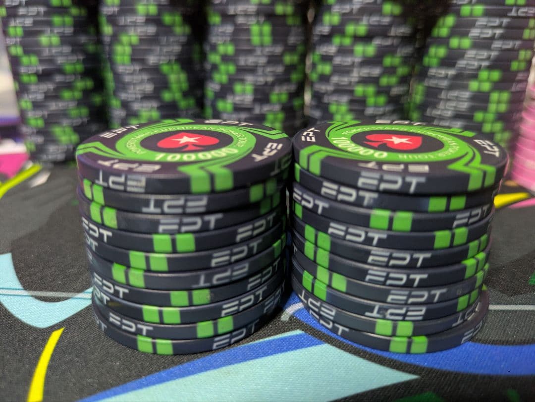 【たわけさん専用】500枚 EPTチップ ポーカーチップ ケース付き EPT ポーカーチップ 500枚 | Poker Goods Production