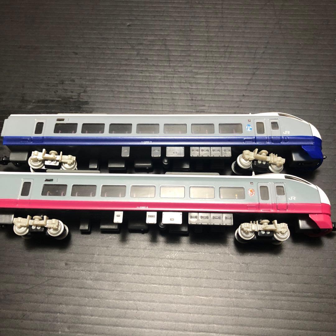 ジャンク］鉄道模型 食玩 バンダイ スタートレイン E653系 赤青 2両