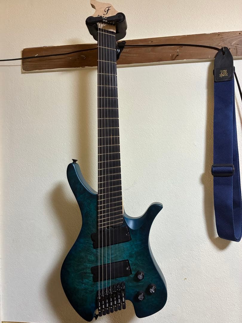 gfc 7弦 オーダー ヘッドレスギター 青緑 VIKSTROM GUITARS VSMH-270 TUQ Turquoise ヴィクストロムギターズ