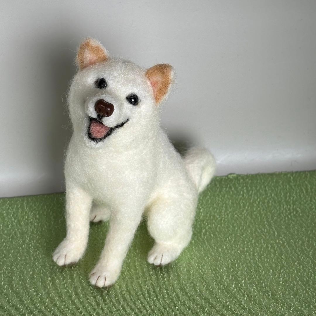 柴犬 白柴 羊毛フェルト ハンドメイド No.42 - メルカリ