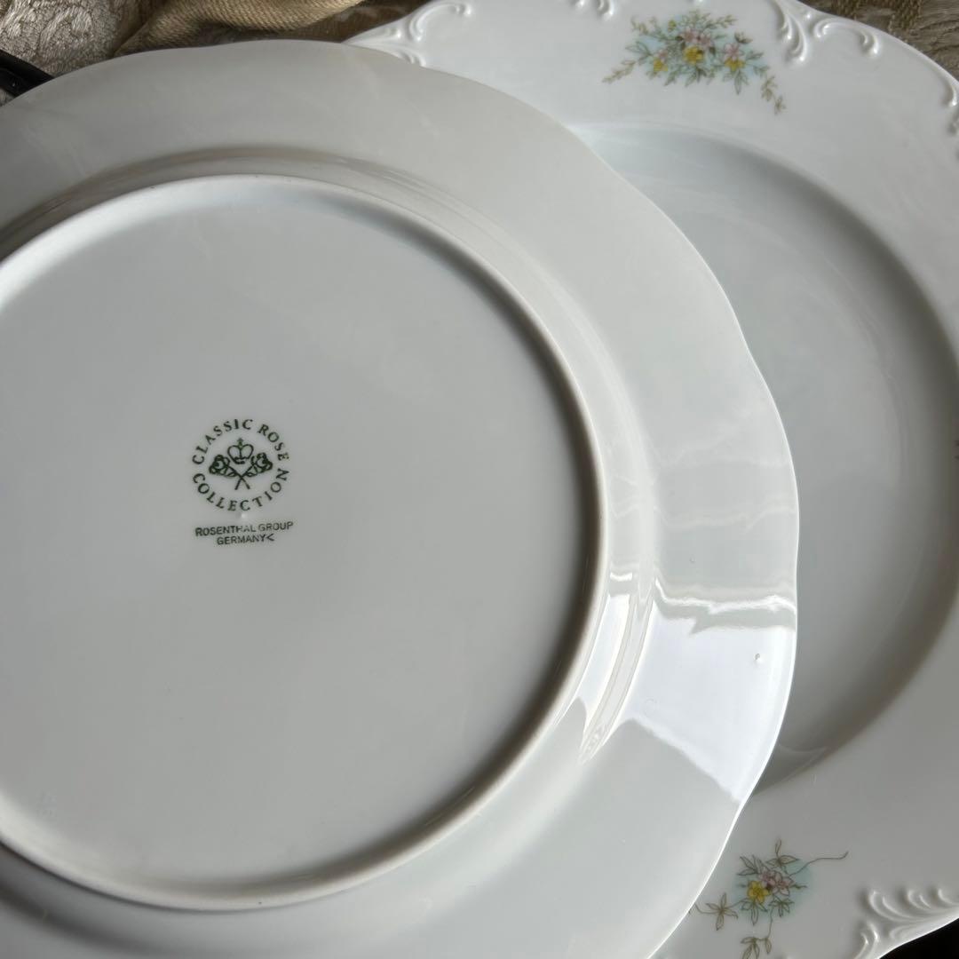ROSENTHAL Catherineドイツ製 繊細なレリーフ花束のプレート5枚 - メルカリ