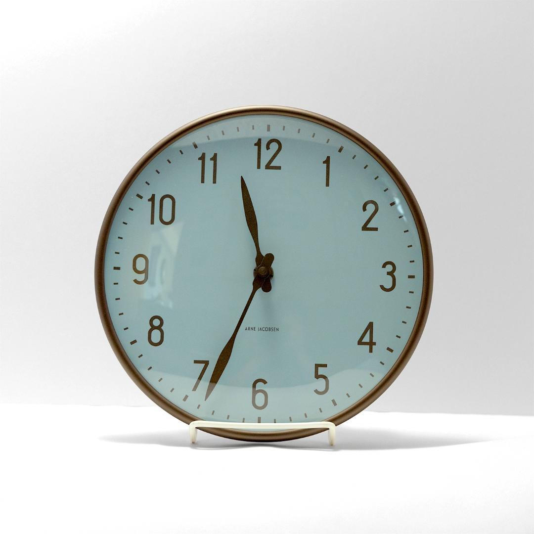 インテリア時計 ARNE JACOBSEN CLOCK STATION  BLUE 数量限定】ARNE JACOBSEN Wall Clock Station Royal Blue | Shinc lab