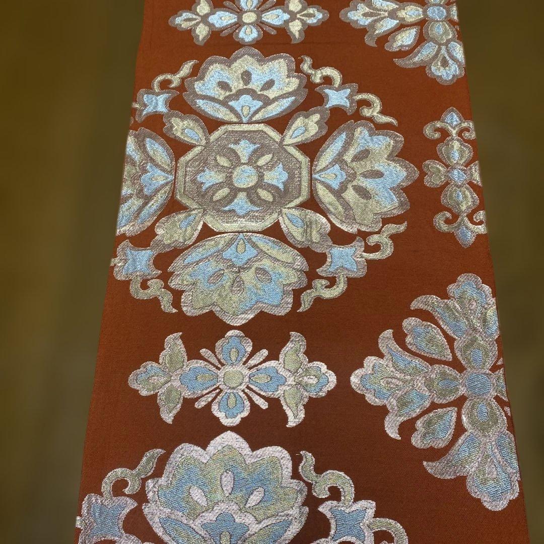 table runner 「宝相華」 帯リメイク 長尺