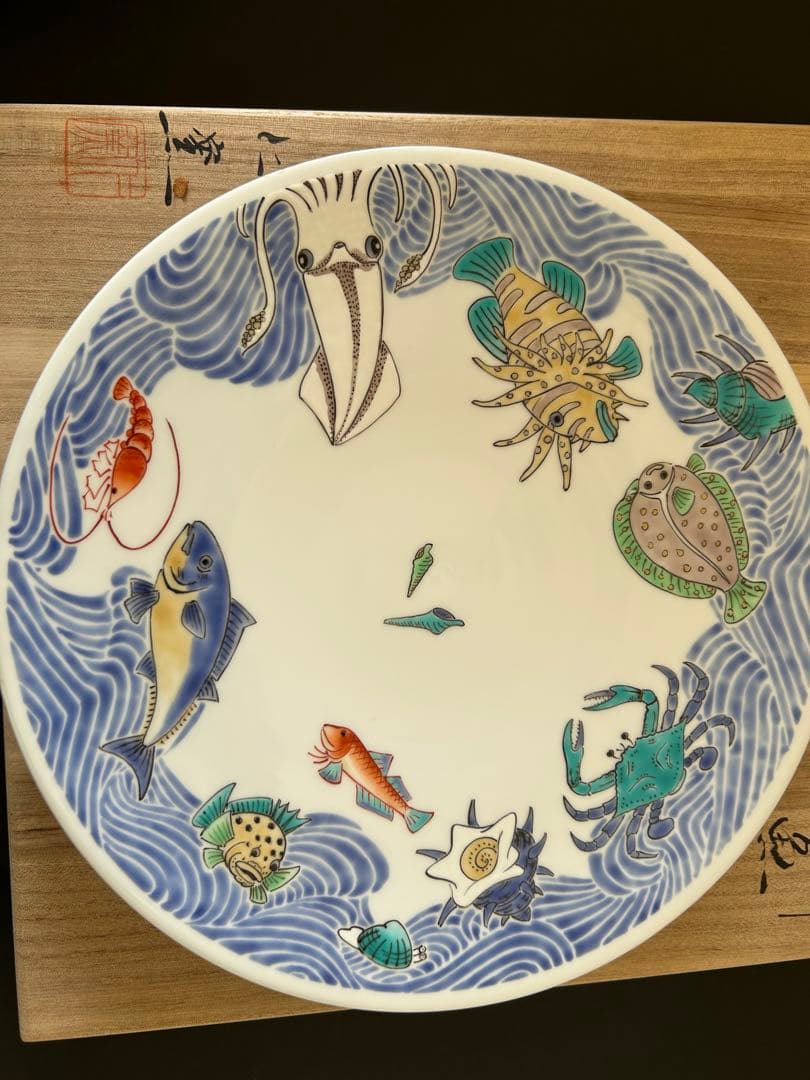 有田焼仁窯　小畑裕司作　魚文飾皿 sd1_16b575e5ff53a980d9bcd81a78