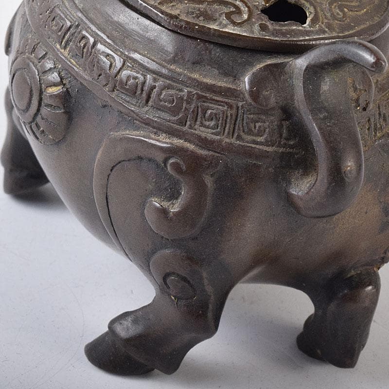 中国 古銅 唐銅 神獣五重塔 香炉 M R8731│ricavimedia.com