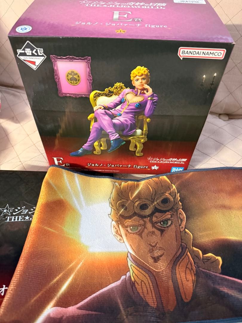 ジョジョの奇妙な冒険 ジョルノジョバーナ 一番くじ フィギュア タオル