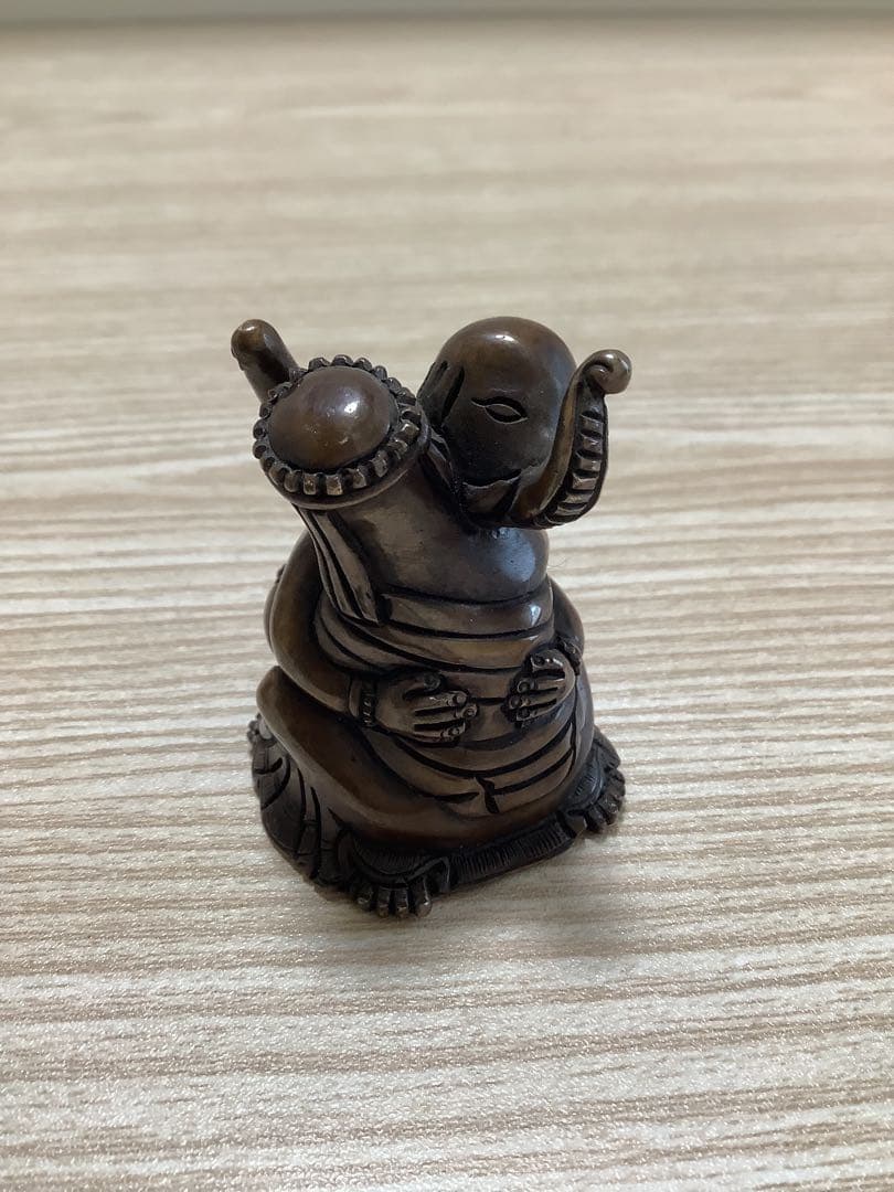 《 チベット密教　新品 》 ガネーシャ　歓喜仏　聖天　銅　金運　オリジナル　C