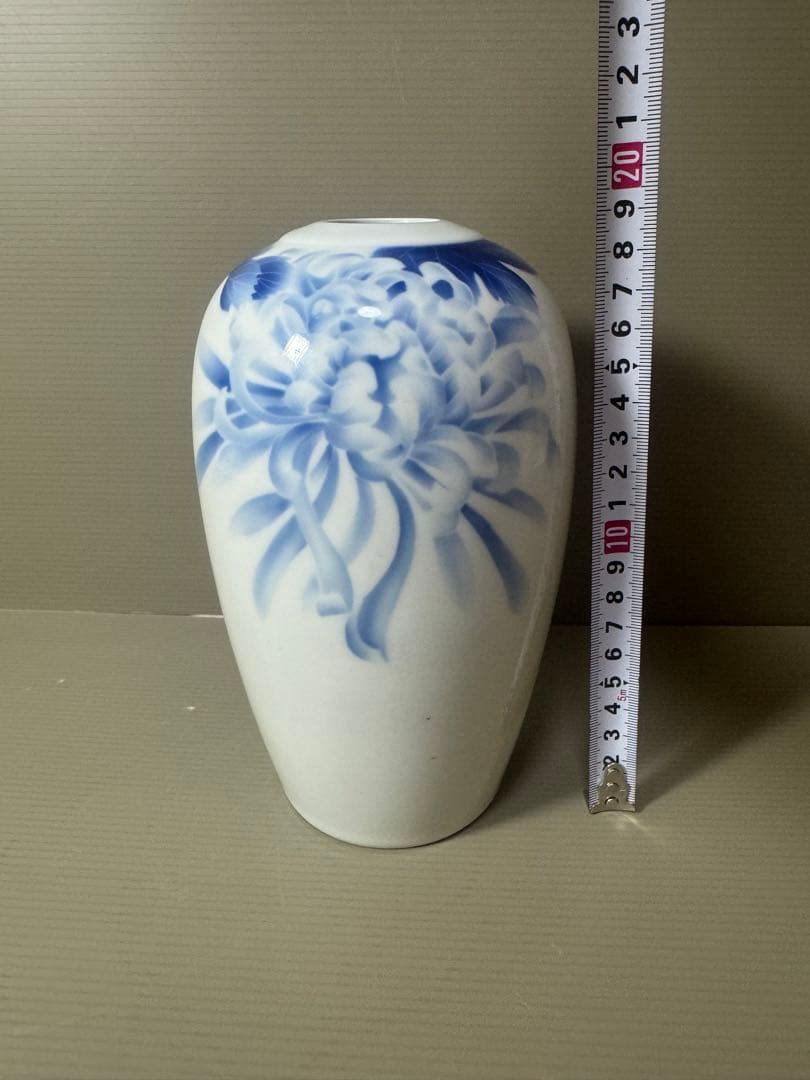 2071 深川製磁 色絵花瓶 時代物