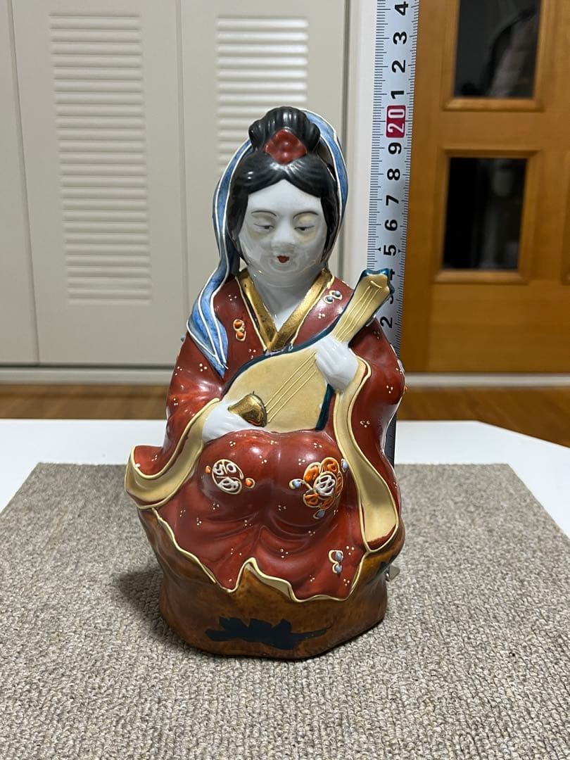 九谷焼 七福神 毘沙門天 弁財天様 金彩 色絵 縁起物 陶器人形 工芸品