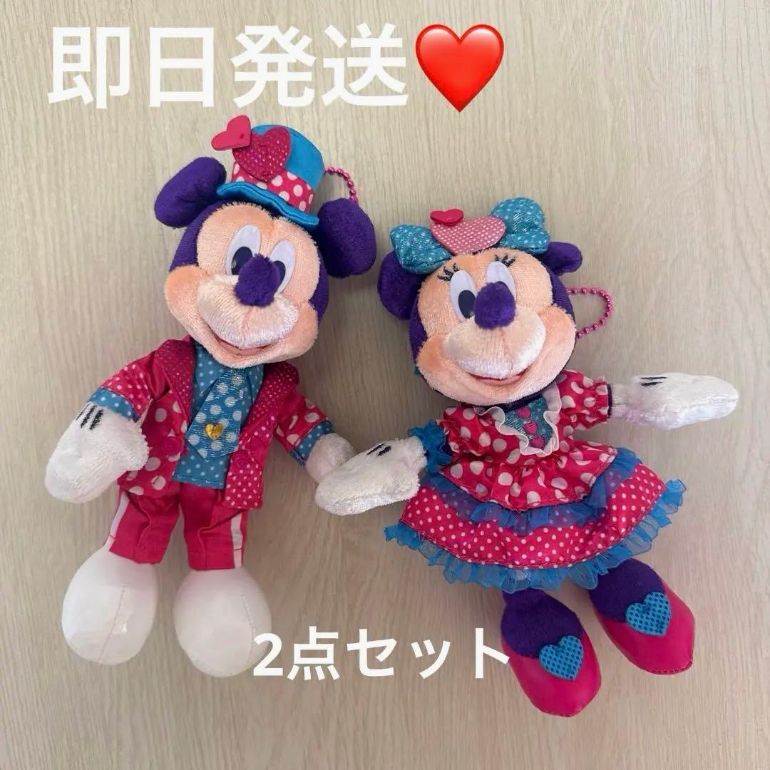最安値】ミニーのファンダーランド ぬいぐるみバッジ ミッキー＆ミニー