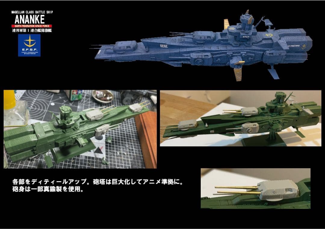 BANDAI EXモデル 地球連邦軍 マゼラン改級 戦術指揮艦アナンケ - メルカリ