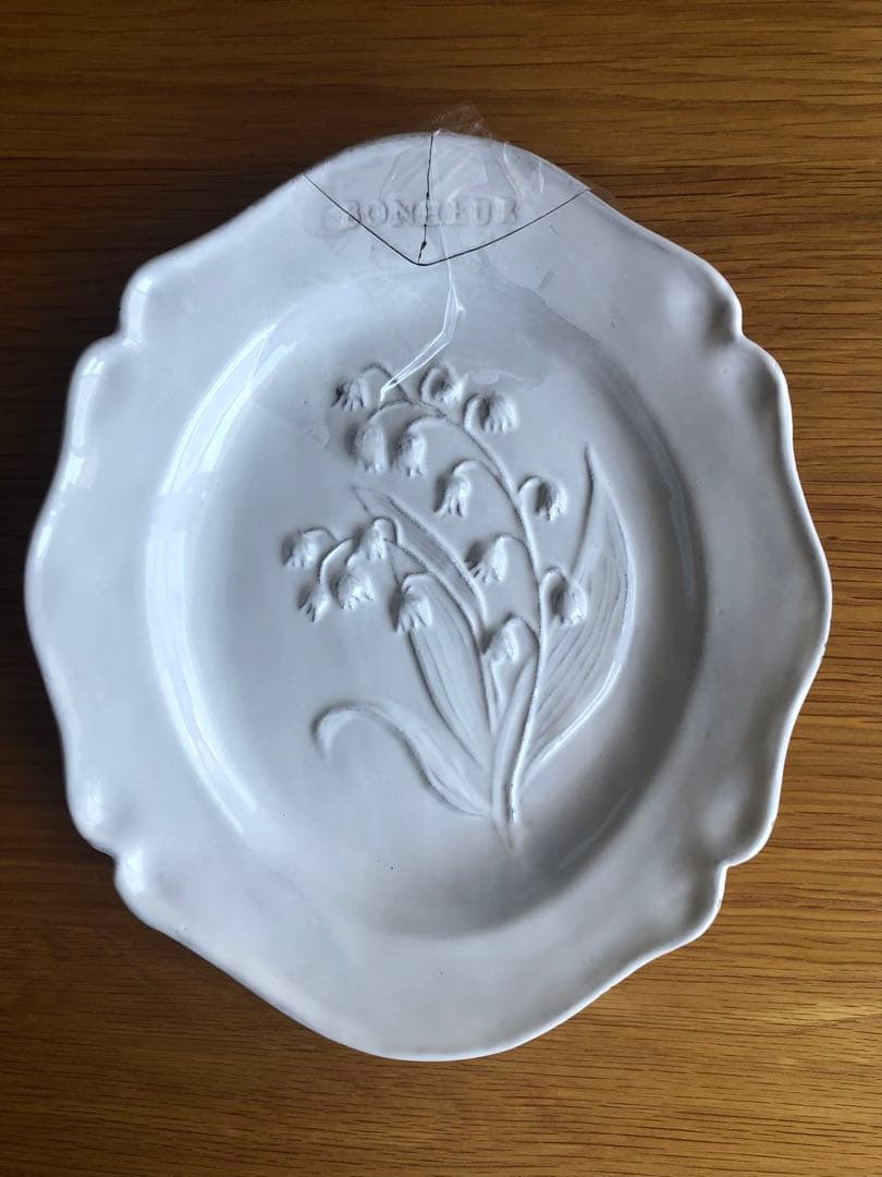 金継ぎ用 Astier de Villatte Fleurs すずらんプレート 金継ぎ用 Astier de Villatte Fleurs すずらんプレート
