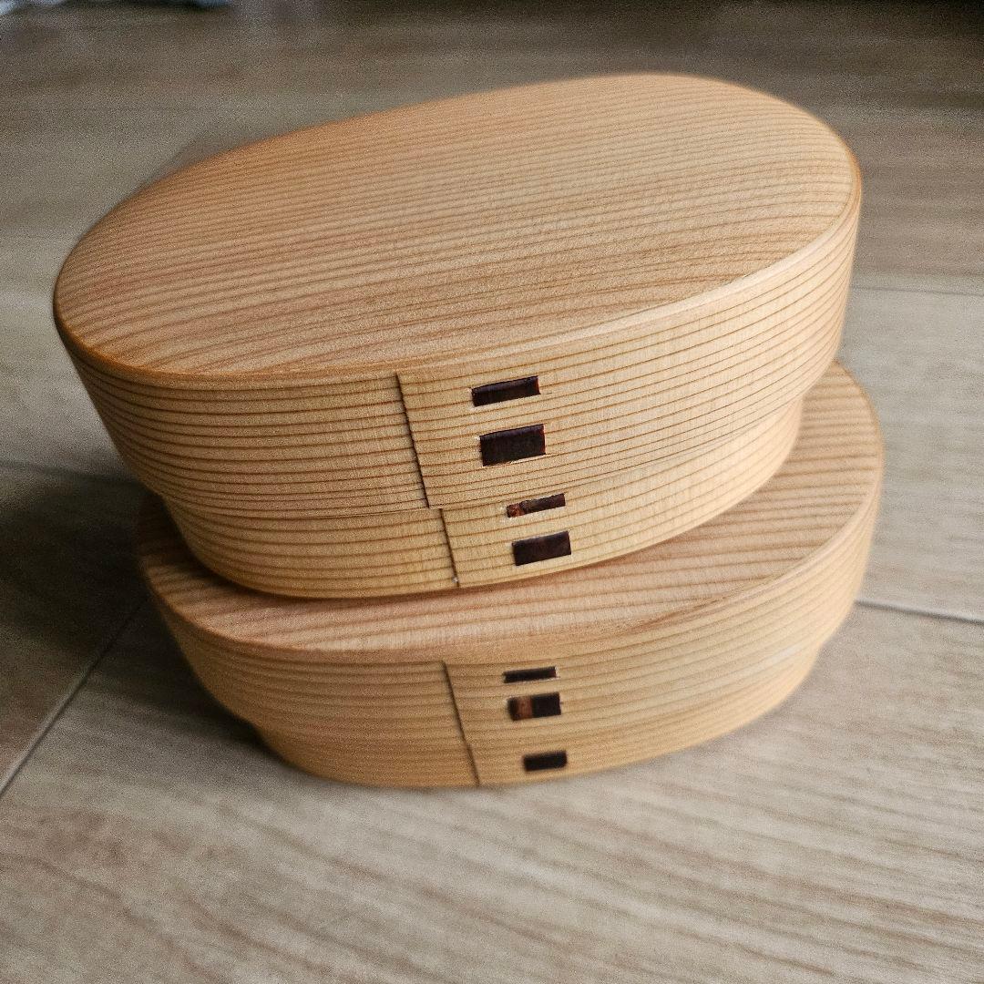 栗久/木製 大館曲げわっぱ 小　小判型弁当箱 スリム 伝統的工芸品 新品未使用 楽天市場】曲げわっぱ 弁当箱 小判型スリム 栗久 わっぱ弁当 国産 日本