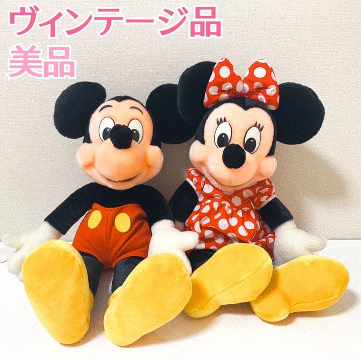ミッキーマウス ミニーマウス ジャンボサイズ ぬいぐるみ ヴィンテージ