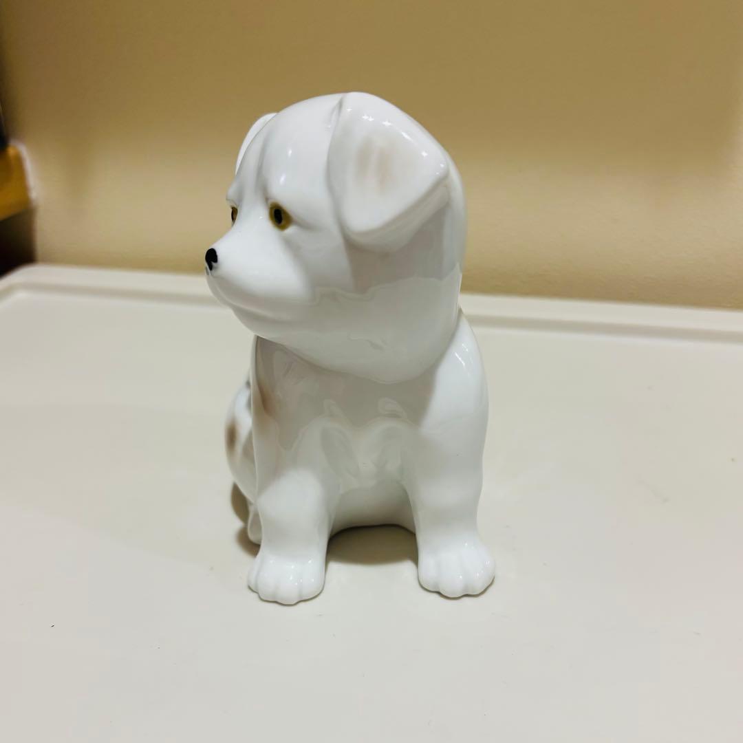 茶道具 動物シリーズ 有田焼 伊平窯 白磁 犬置物 オブジェ わんこ2匹