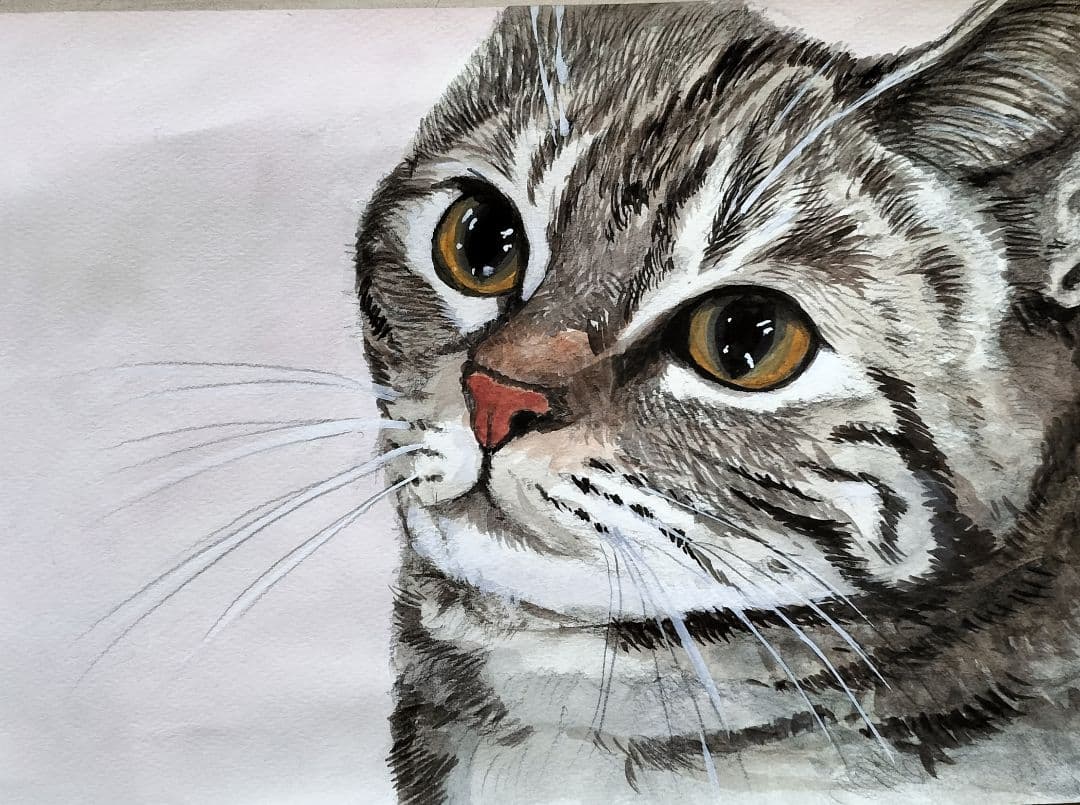 猫の水彩画 A4サイズ - メルカリ