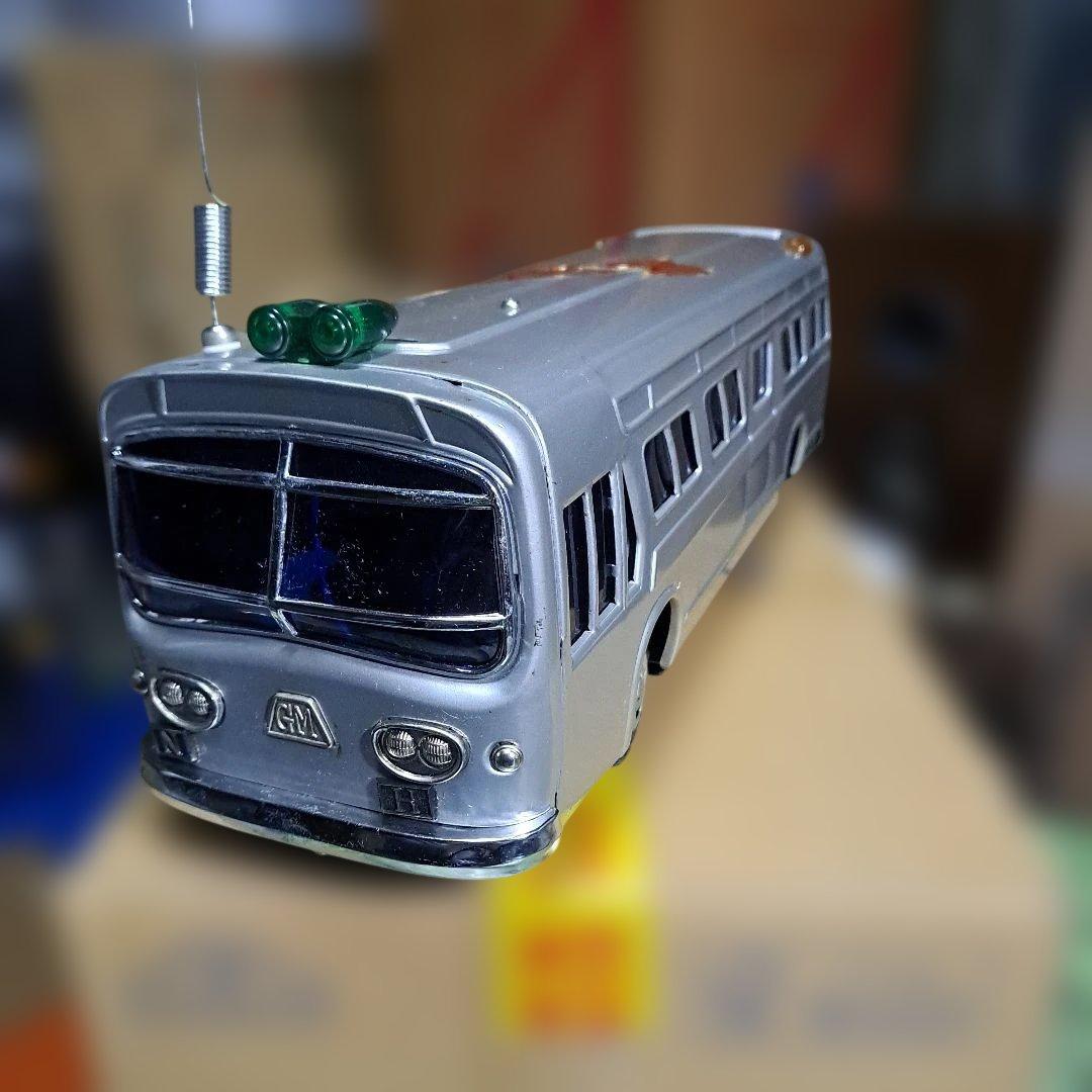 昭和レトロ　ブリキ-ラジコンバス ラジコンカー 増田屋 斎藤貿易 「ラジコンバス」ブリキ ラジコン
