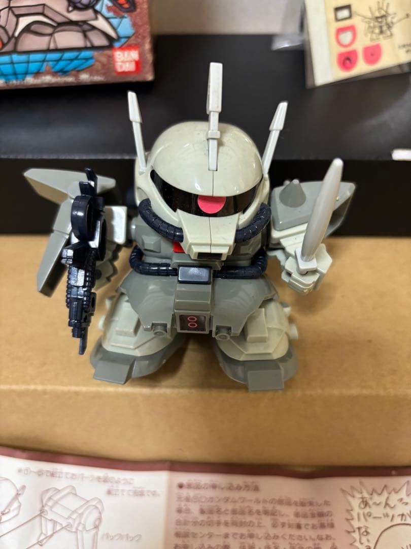 当時物】元祖SDガンダム初期4体セットΖ／ZZ／ザクIII／ヤクト 箱・説