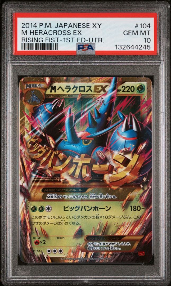 MヘラクロスEX psa10 ライジングフィスト 104/096 - メルカリ