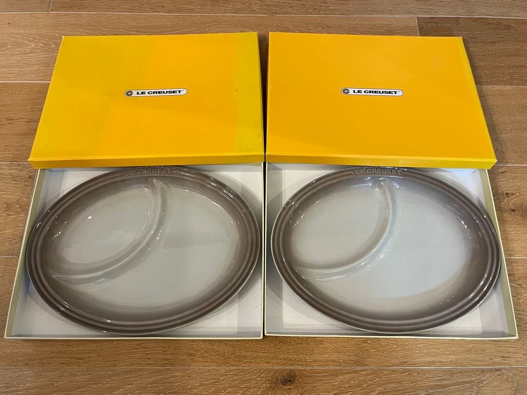 新品未使用　LE CREUSET グレー 皿 マルチオーバルプレート　2枚セット Le Creuset（ル・クルーゼ） 食器 皿 公式 ｜ レジェ・オーバル