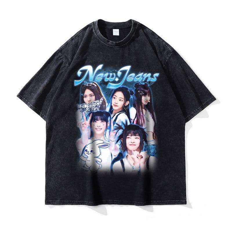 NewJeans ニュジ ミンジ ヴィンテージ加工 Tシャツ 半袖 L - メルカリ