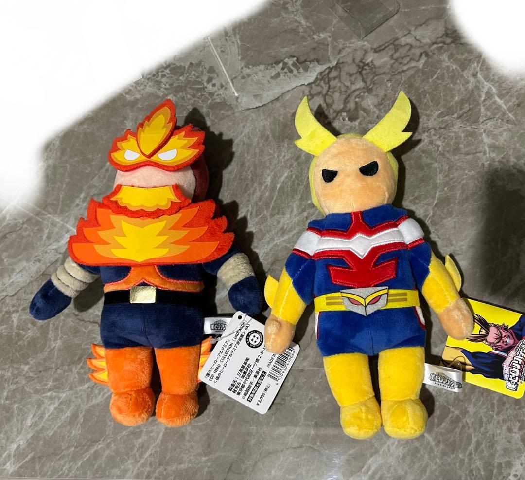 ヒロアカ 原画展 ぬいぐるみ オールマイト＆エンデヴァー - メルカリ