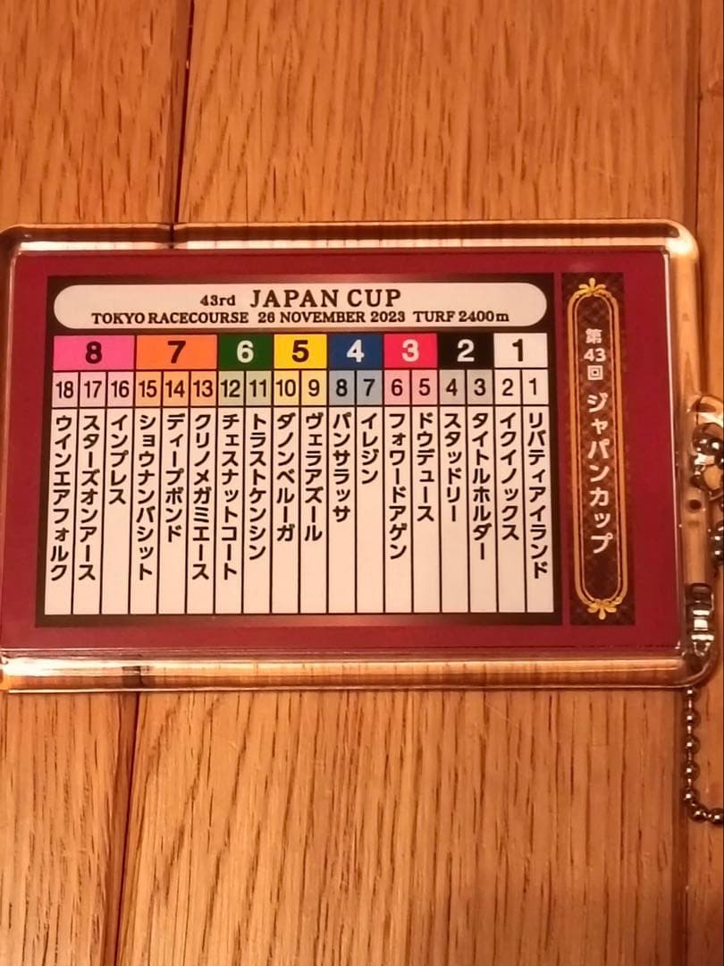 イクイノックス2023ジャパンカップ ルメール直筆サイン 馬券ホルダー