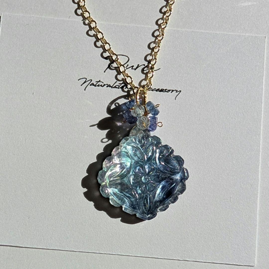 AKO様 ラピス×マザオパ×水晶 ペンダントトップ