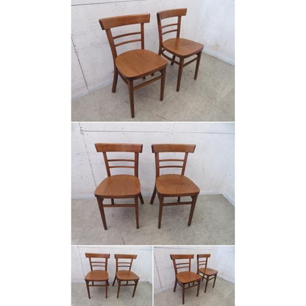美品□TON社□チェコ□ダイニングチェア□2脚セット□クラシック