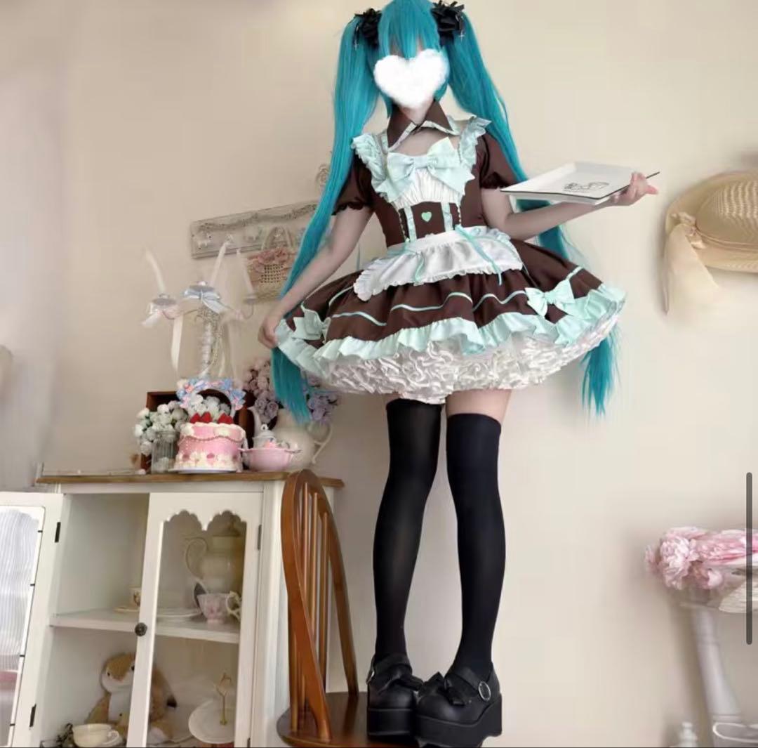 即日配送】メイド ロリータ ブラウン チョコミント - メルカリ