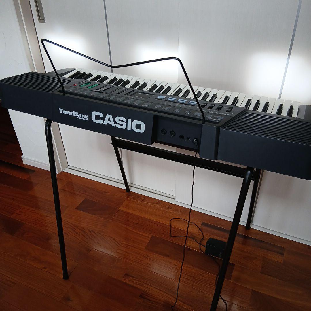 CASIO TONE BANK KEYBOARD　CT-655 CASIO 61-key keyboard CASIO CT-655 Battery-powered Includes stand