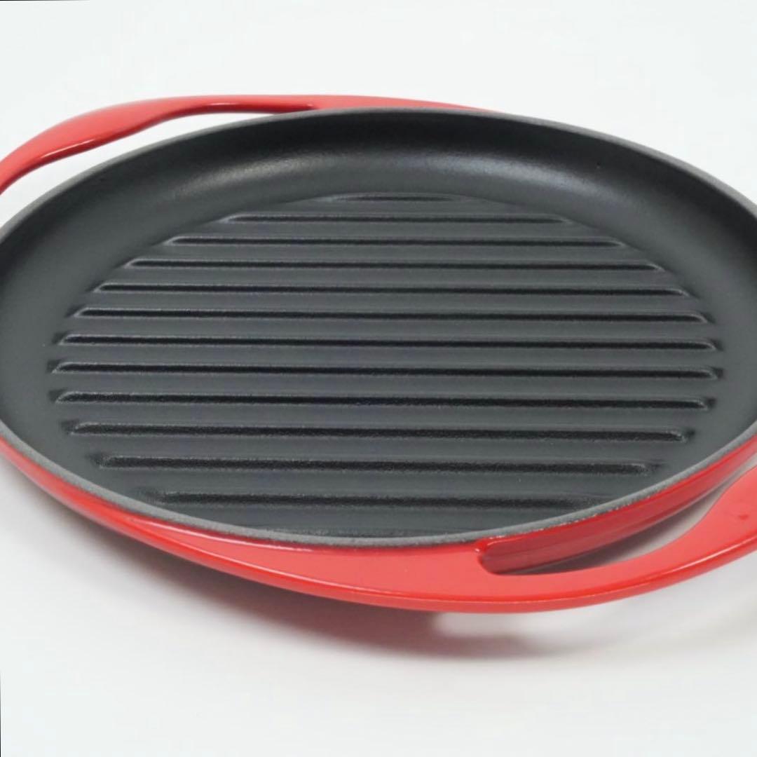 美品】LE CREUSET グリル ロンド チェリーレッド 26cm - メルカリ