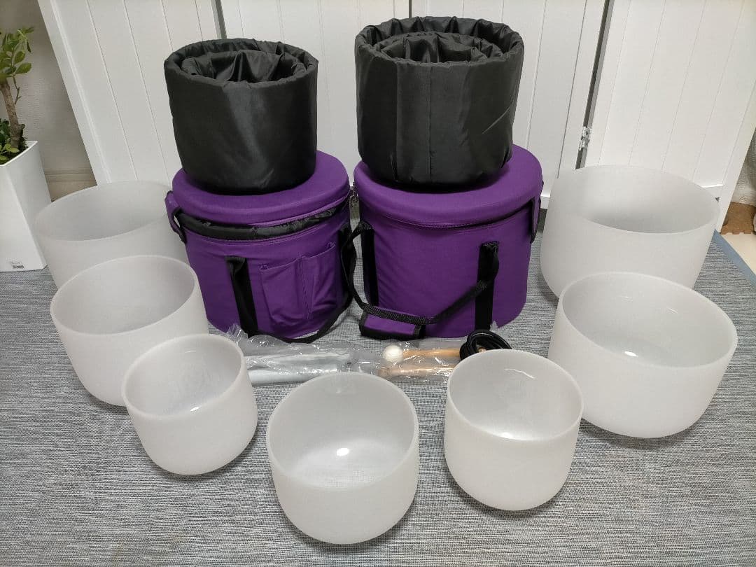 【新品・432hz】クリスタルボウル 7チャクラセット（モデル③） ケース付き 楽天市場】【432hz調律】7チャクラカラー【フロスト】クリスタル