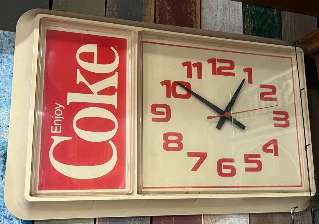 コカ・コーラ Coke ビンテージ 壁掛け時計 Coca Cola（コカコーラ） コカ・コーラ時計 コーラ掛時計 ウオール