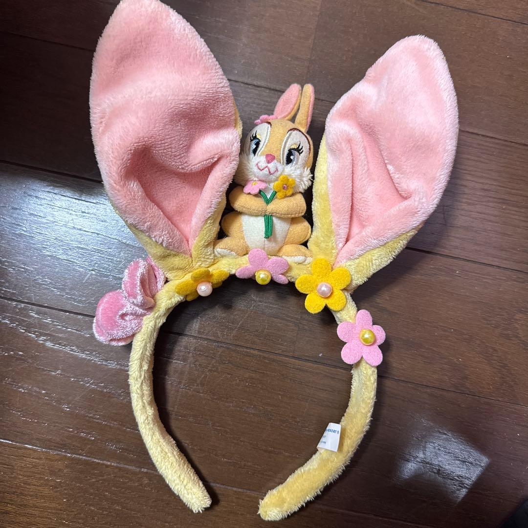 ディズニー ミスバニー カチューシャ ぬいぐるみ付き 花 - メルカリ