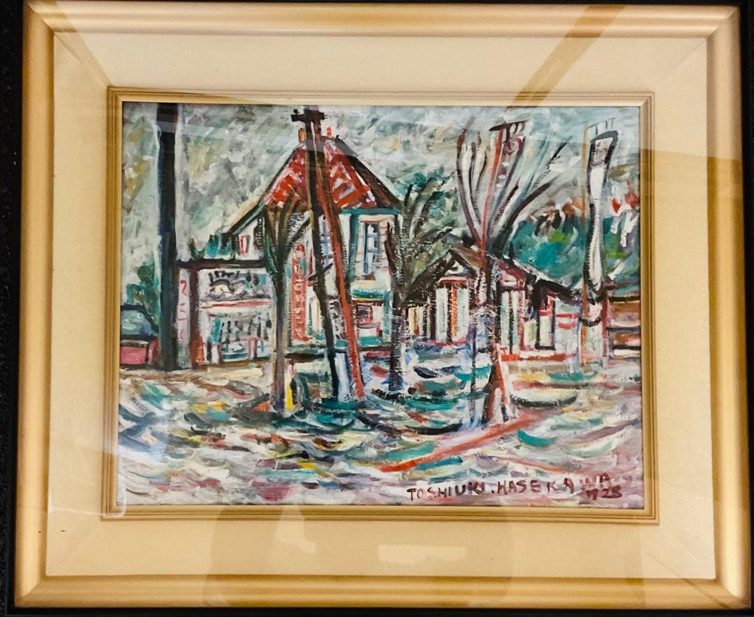 風景画 油彩画 縦約52cm x 横60cm 楽天市場】絵画 風景画 油絵 肉筆油彩画 地中海への道 王群作 風水