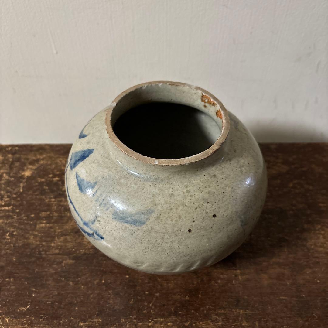 李朝壷 白磁 丸壷 塩笥壺 韓国オンギ.骨董品.スッカラ.アンティーク