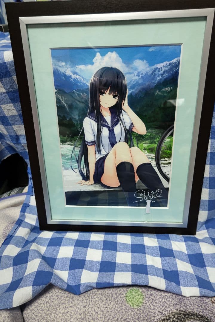 珈琲貴族先生 アルプスの雪解け水とセーラー服少女 ジークレー 版画