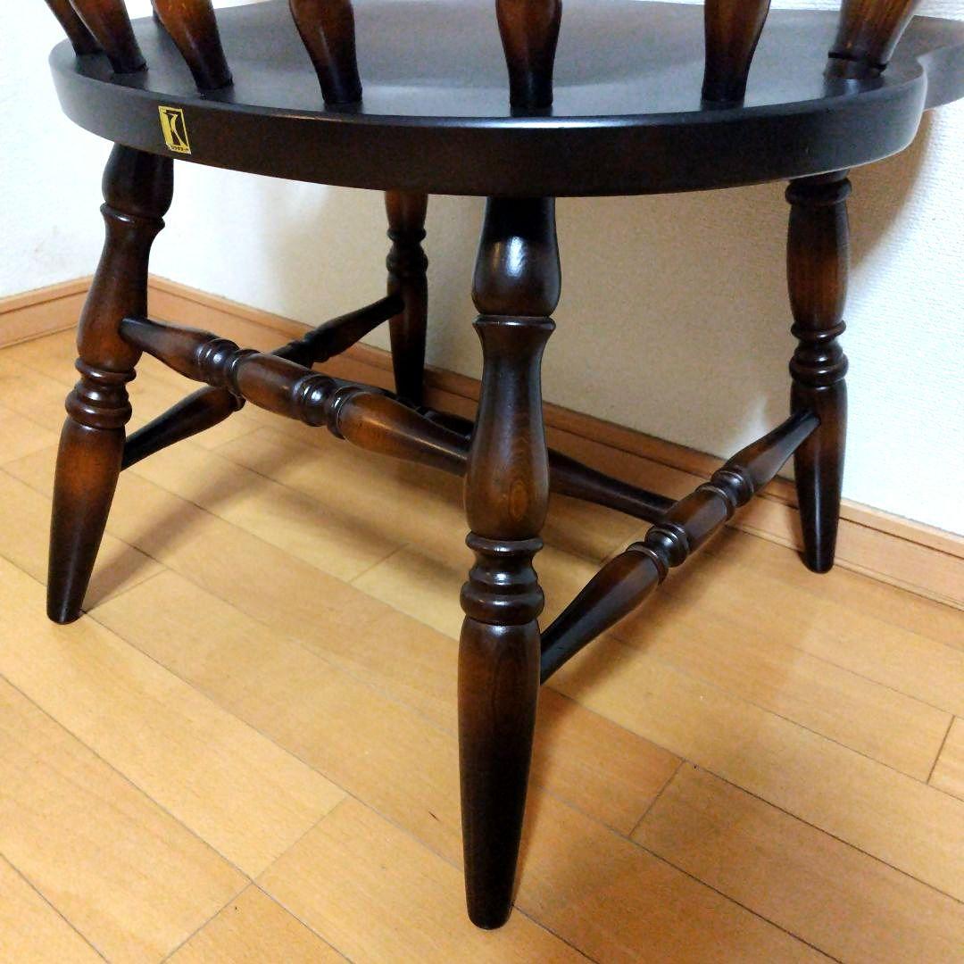 ◯飛騨産業 肘付ダイニングチェア【キツツキマーク】 - メルカリ