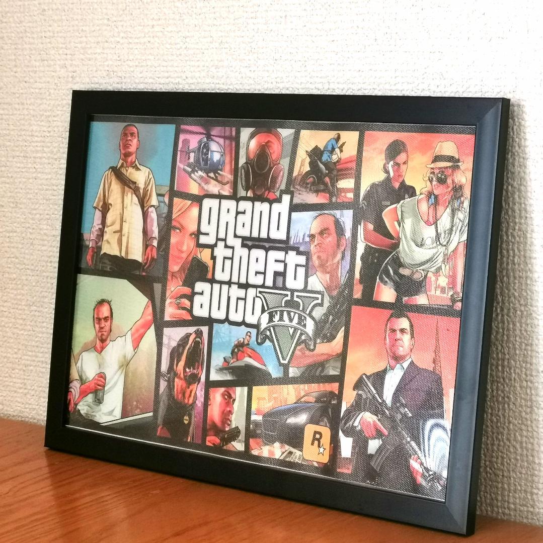 GTA5 グランドセフトオートV ②キャンバス プリントポスター A4