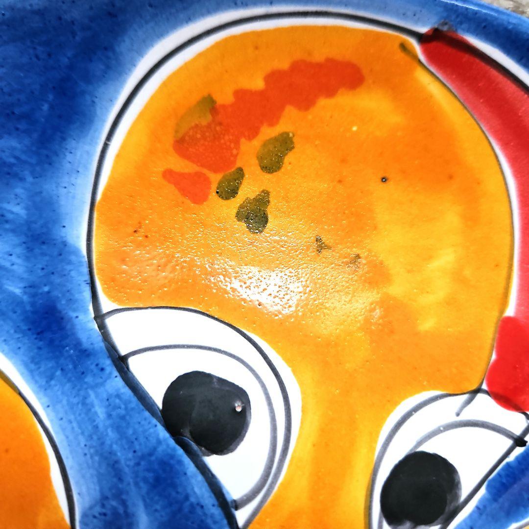 シチリア陶器ラムーザLA MUSAタコ飾り皿イタリアハンドペイント新宿