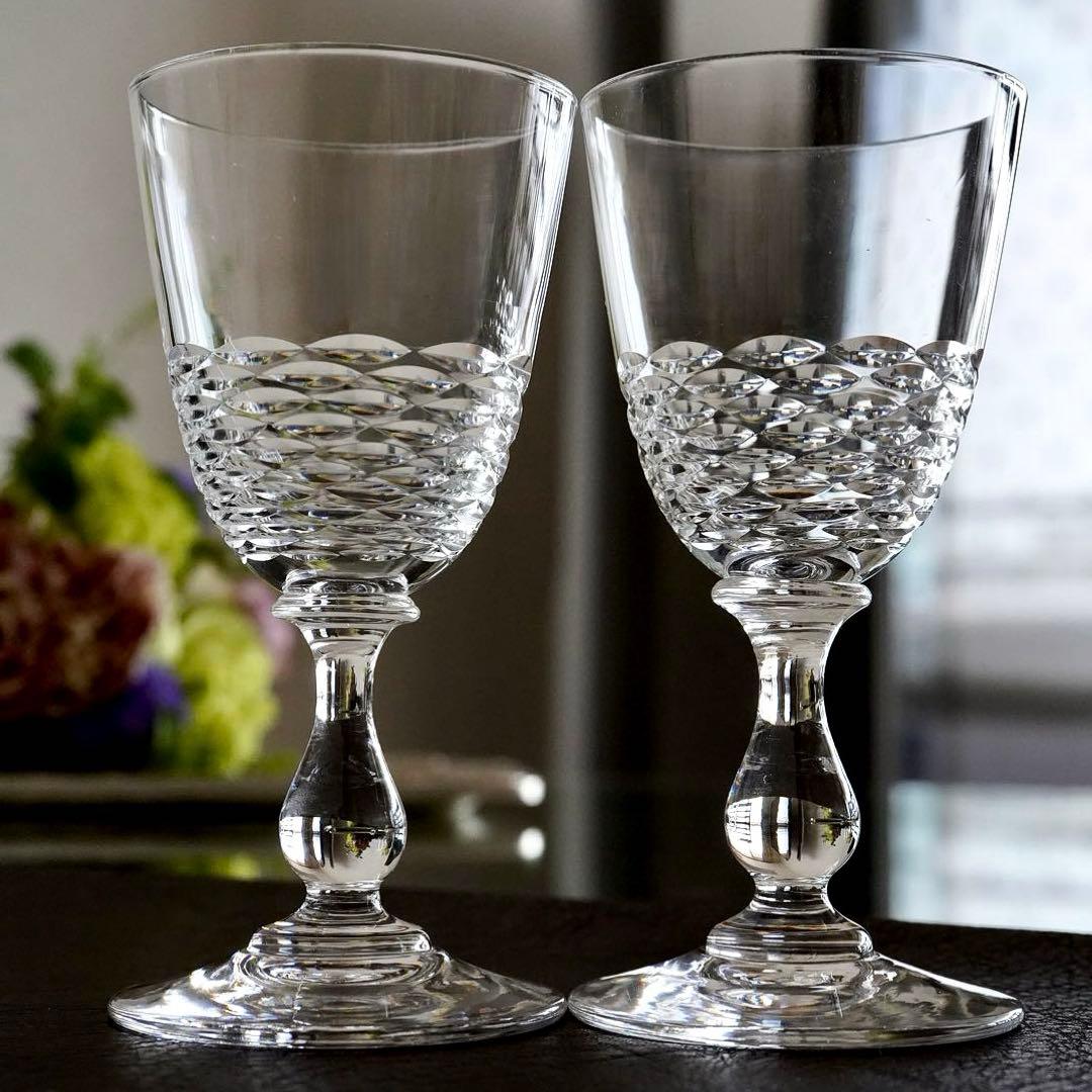 希少オールドバカラBACCARATゴンドール アペリティフ ワイングラス ペアB Baccarat - 希少オールドバカラBACCARATゴンドール アペリティフ