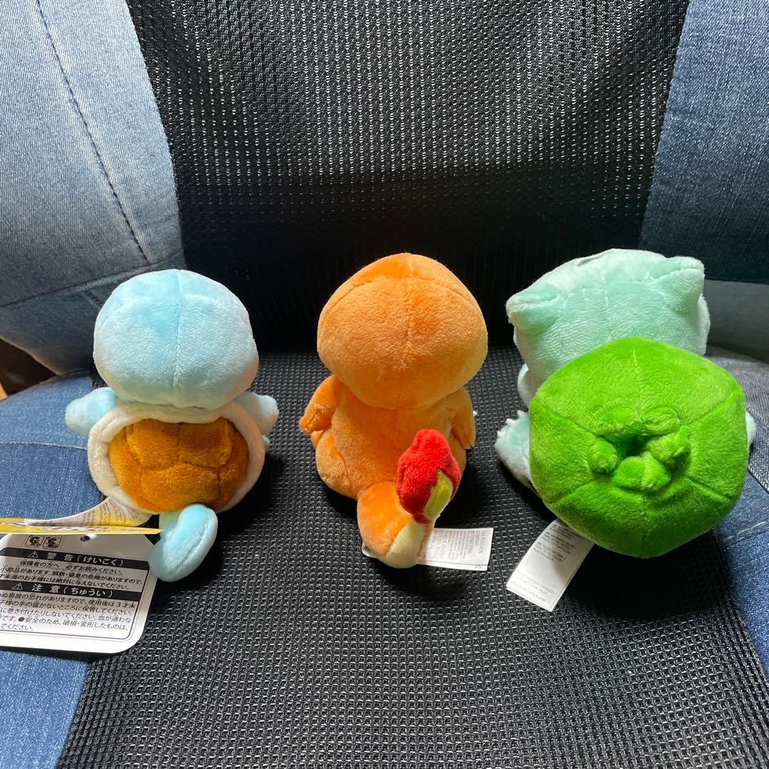 Pokemon fit ぬいぐるみ ヒトカゲ ゼニガメ フシギダネ 御三家 - メルカリ