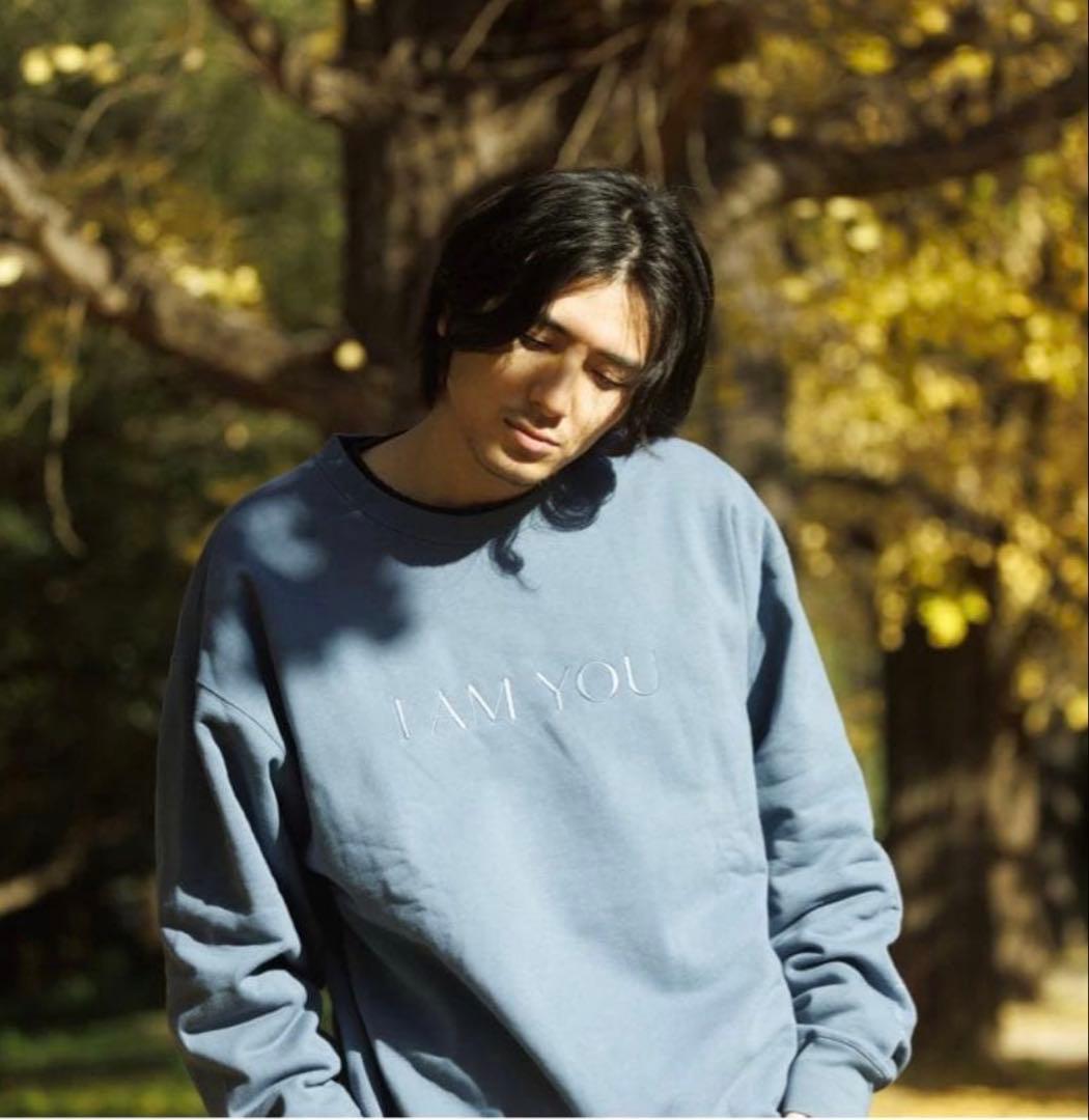 美品 藤井風 スウェット I AM YOU ブルー M - メルカリ